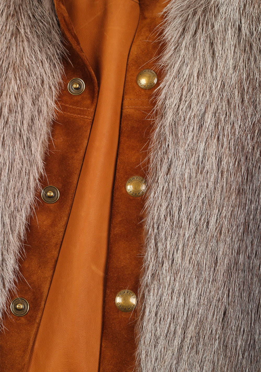 TOM FORD Brown Cashmere Suede Pony Fur Jacket Size 48 / 38R U.S. Outerwear