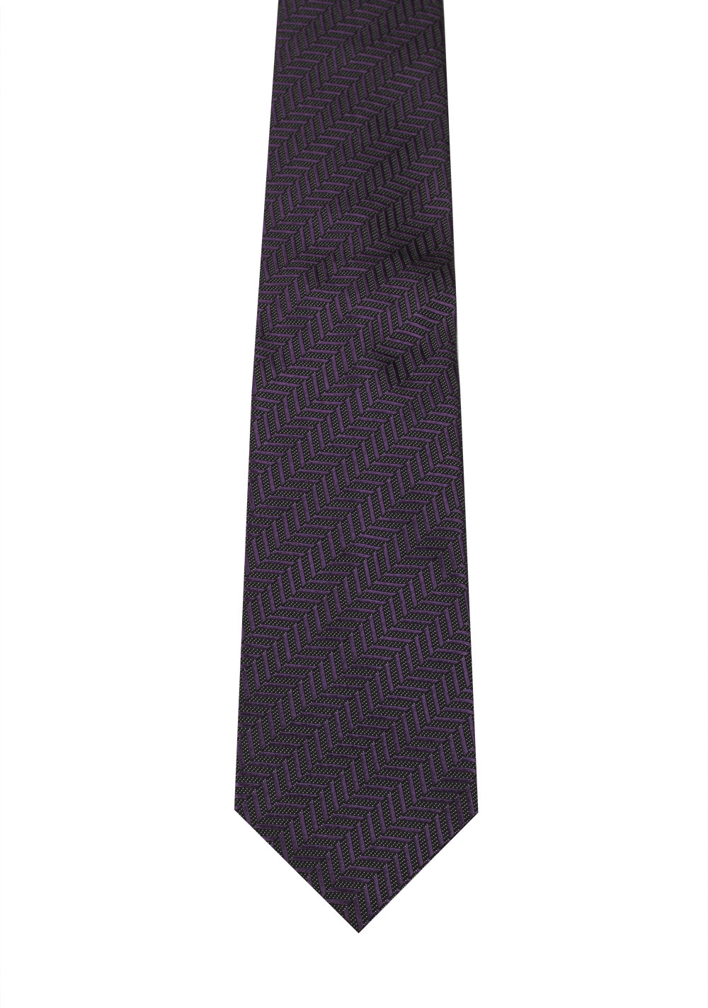 TOM FORD Herringbone Purple Tie In Silk