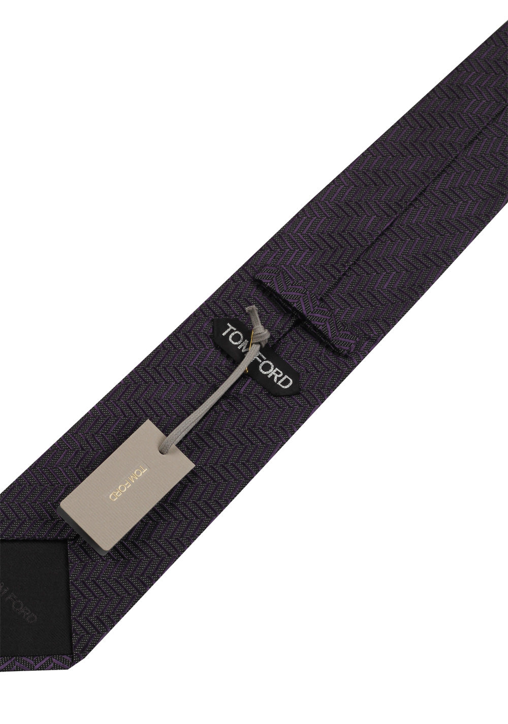 TOM FORD Herringbone Purple Tie In Silk