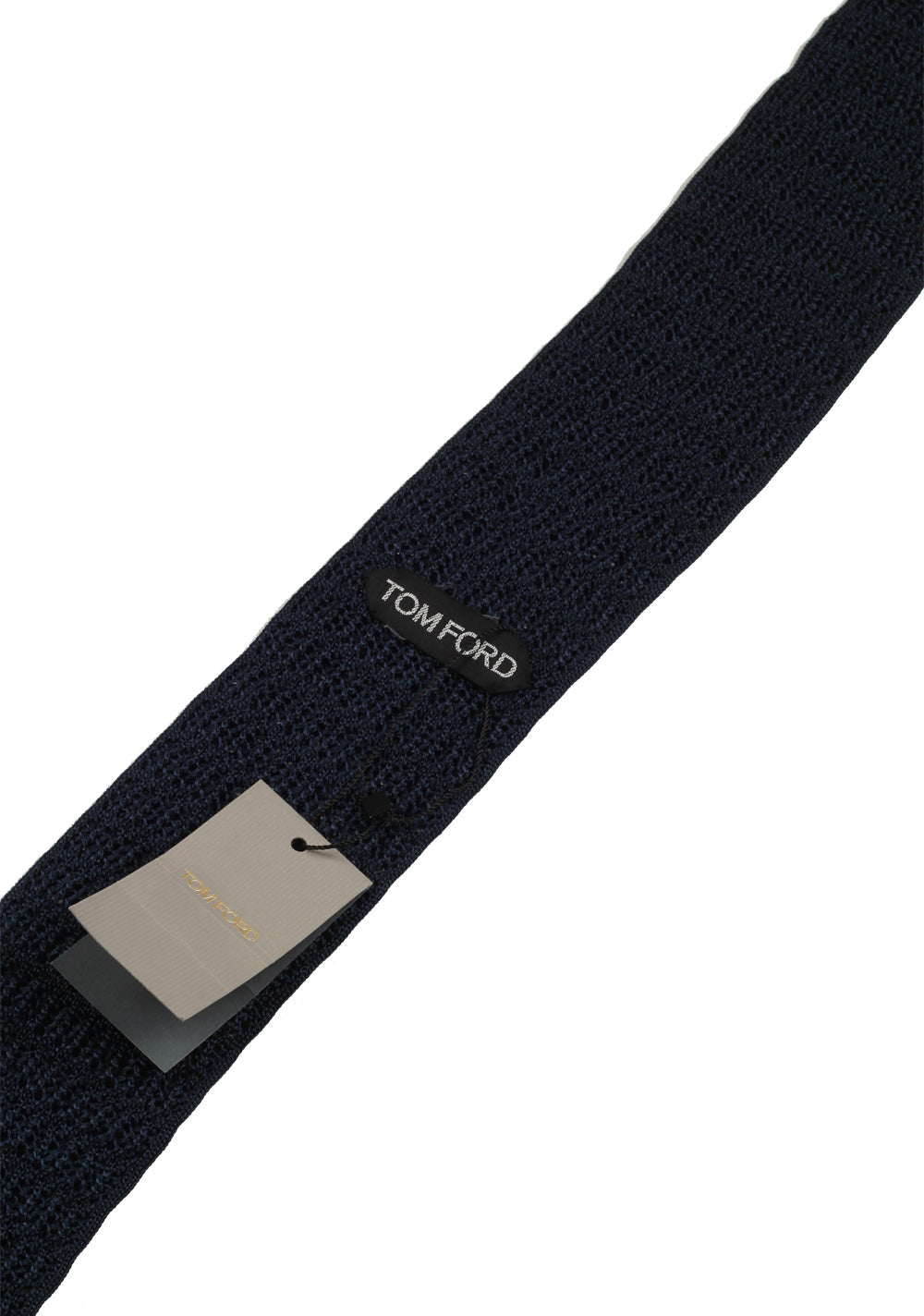 TOM FORD Knitted Blue Tie In Silk