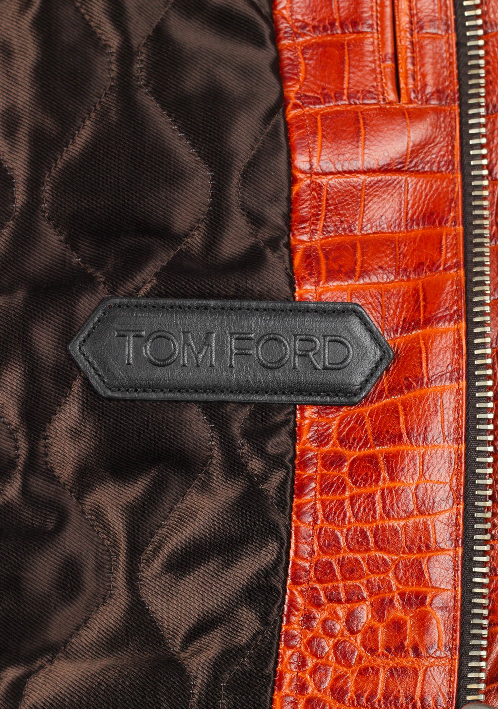 TOM FORD Crocodile Embossed Jacket Coat Size 48 / 38R U.S.