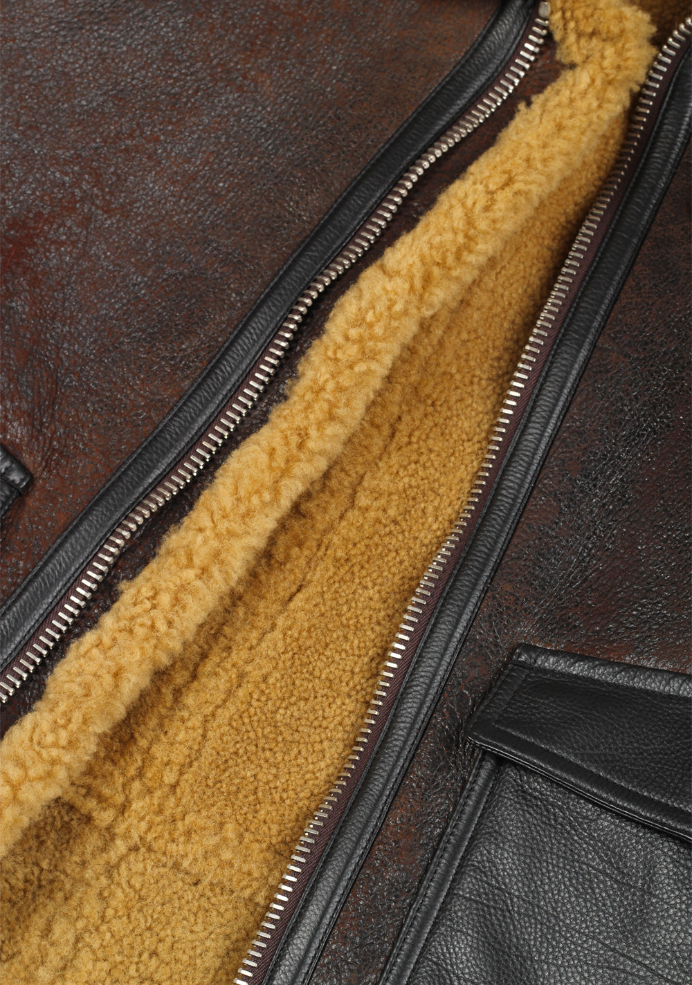 TOM FORD Crackled Shearling Zip Blouson Coat Size 48 / 38R U.S.