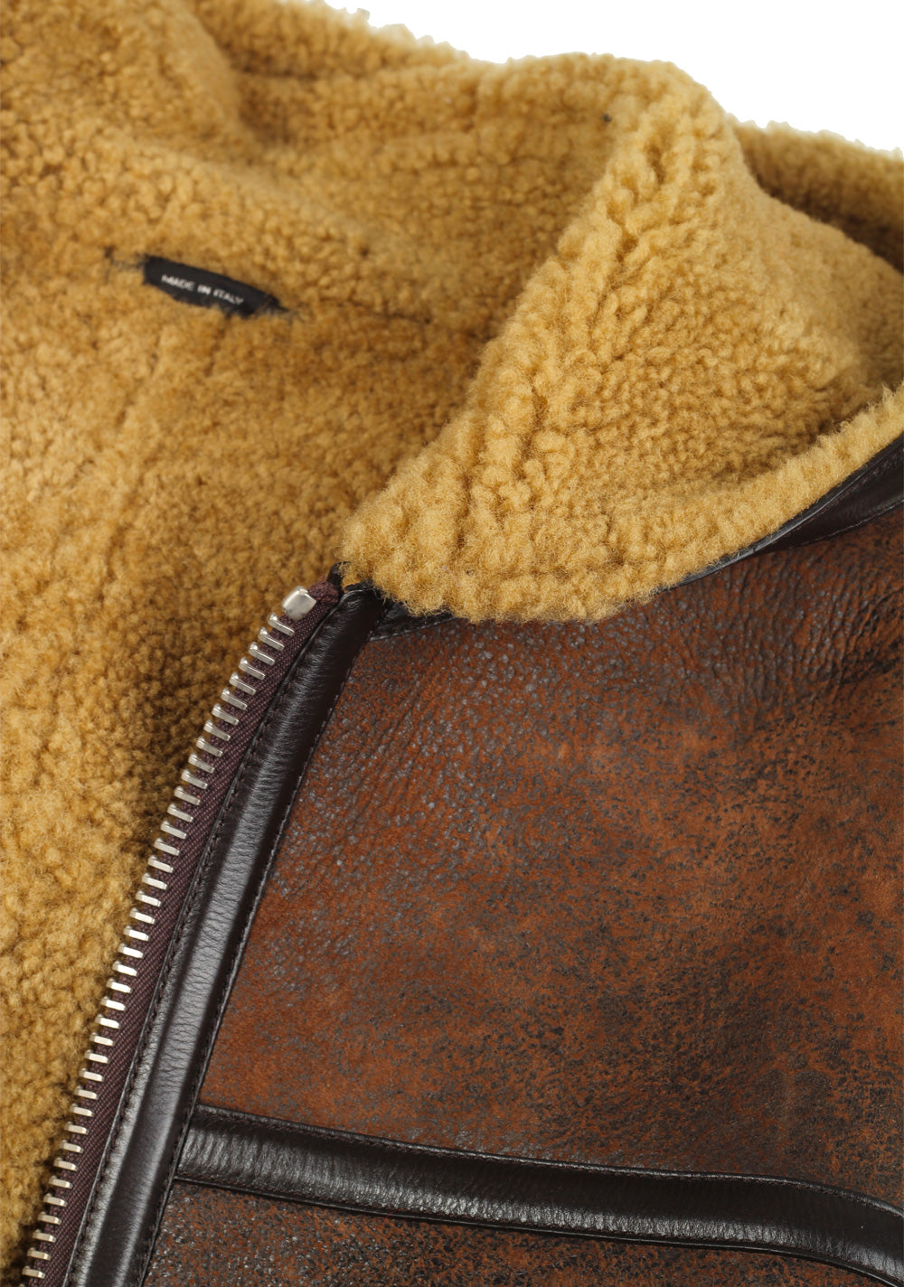 TOM FORD Crackled Shearling Hooded Blouson Coat Size 48 / 38R U.S.