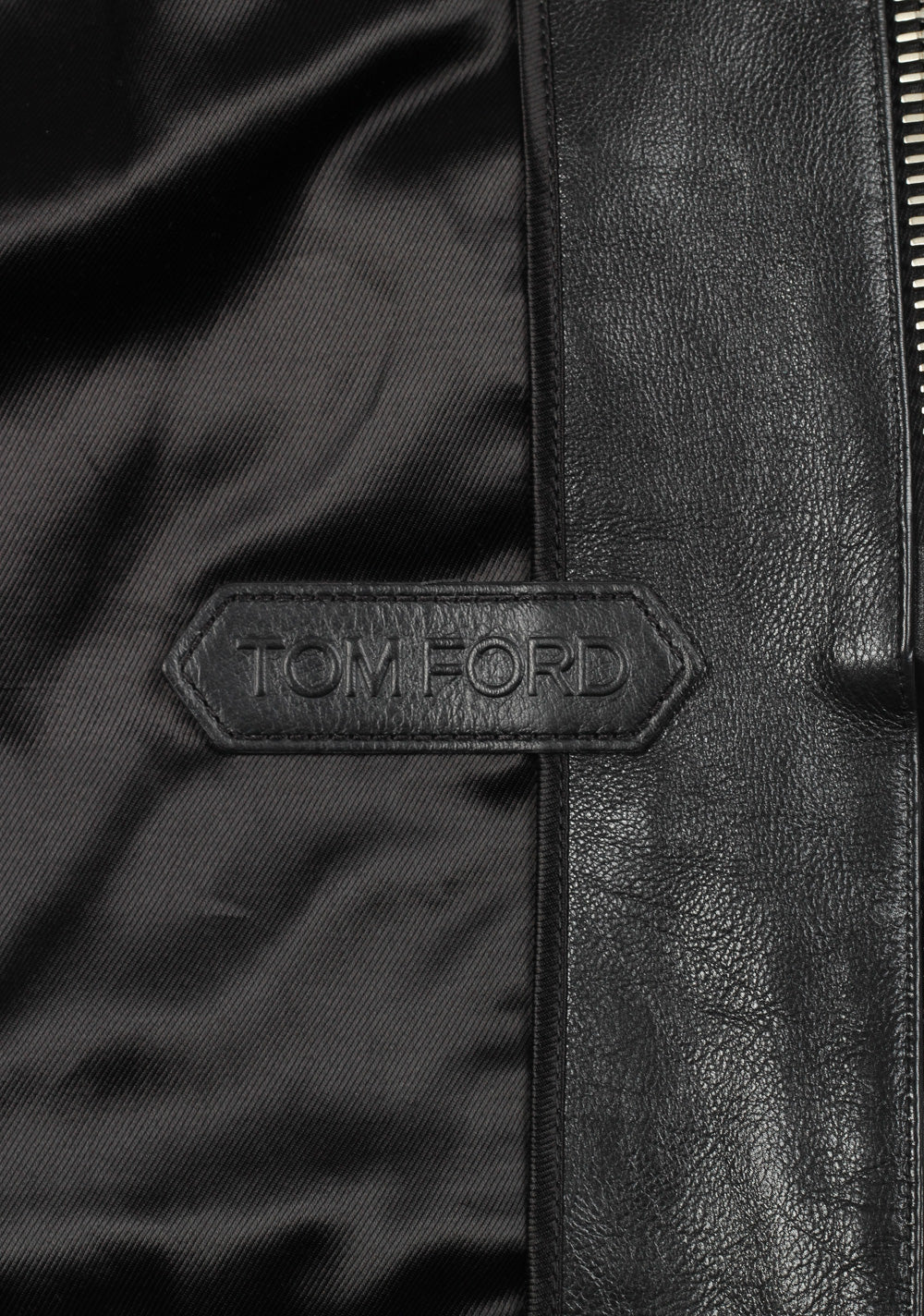 TOM FORD Leather Biker Jacket Coat Size 48 / 38R U.S. Outerwear