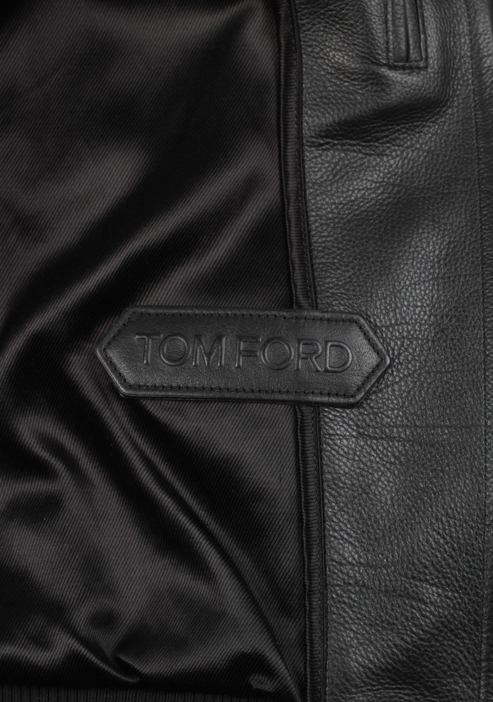 TOM FORD Leather Biker Jacket Coat Size 48 / 38R U.S. Outerwear