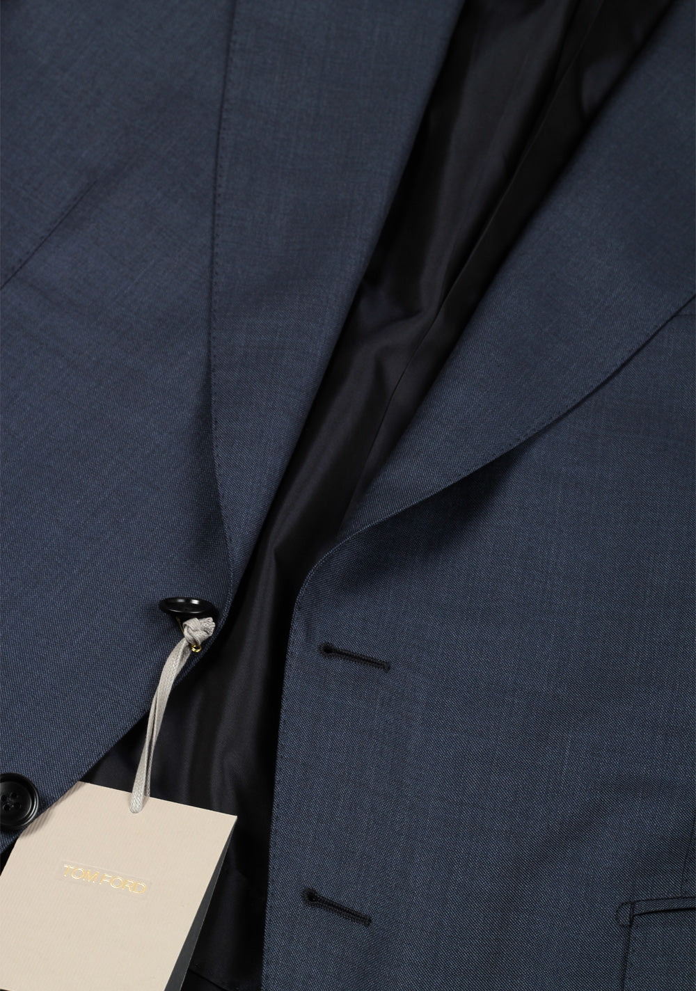 TOM FORD Shelton Solid Blue Suit Size 54 / 44R U.S. In Wool