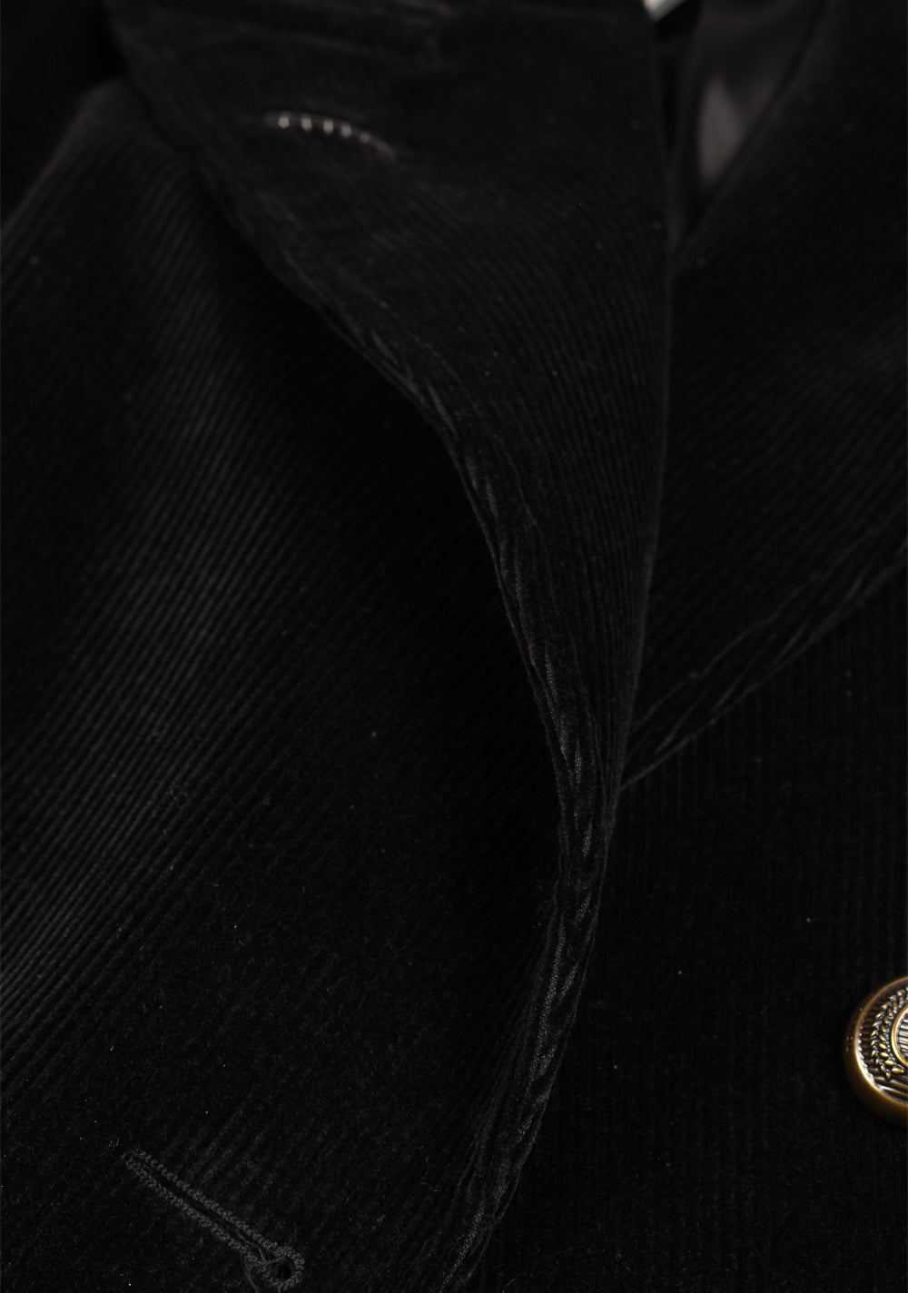 TOM FORD Black Corduroy Peacoat Size 48 / 38R U.S. Outerwear