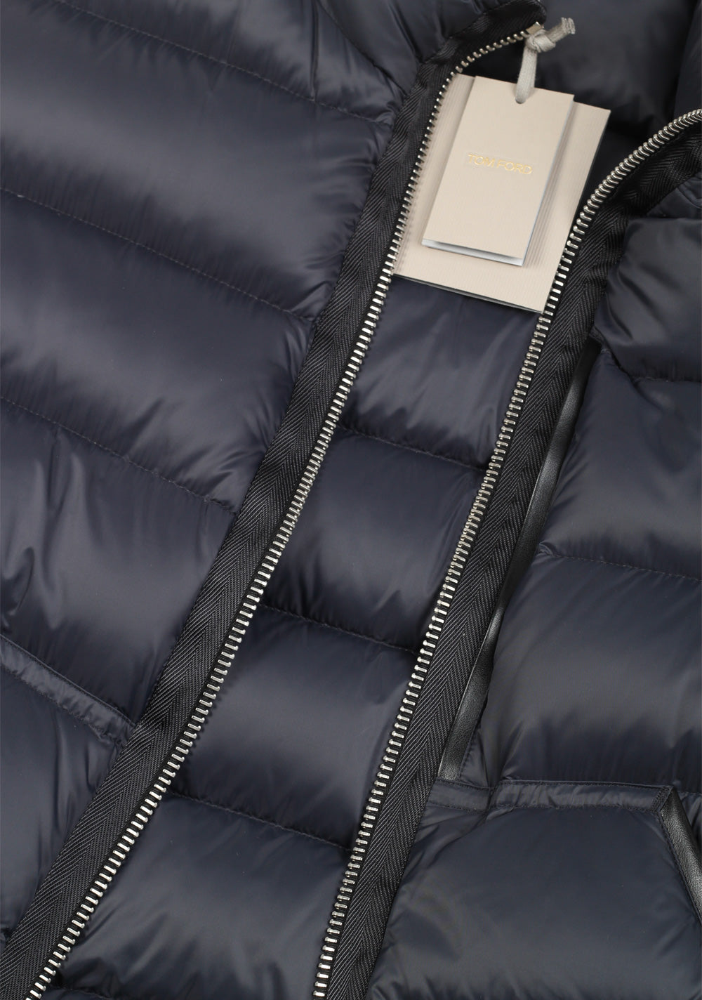 TOM FORD Blue Quilted Shell Down Gilet Vest Size 54 / 44R U.S.