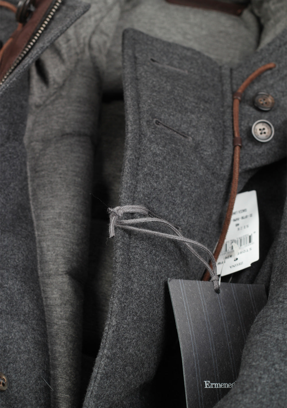 ZEGNA Gray Oasi Cashmere Elements Over Coat Size 48 / 38R U.S.