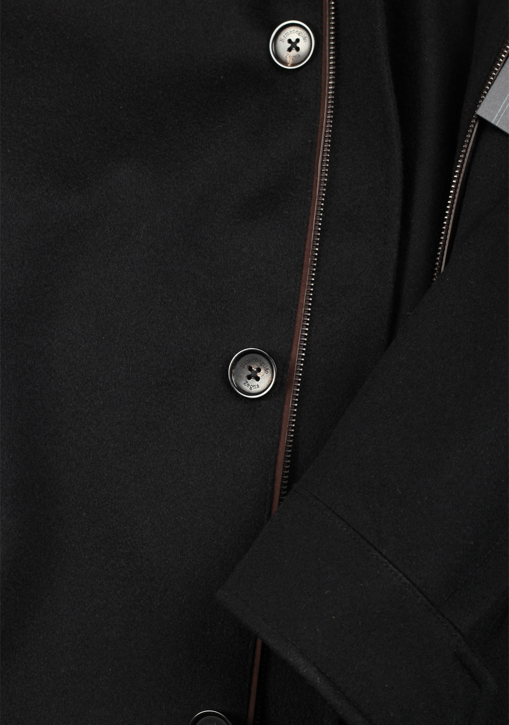 ZEGNA Black Oasi Cashmere Coat Size 48 / 38R U.S.