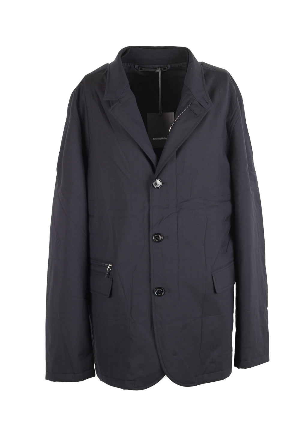Ermenegildo Zegna Blue Trofeo Elements Coat Size 58 / 48R U.S.