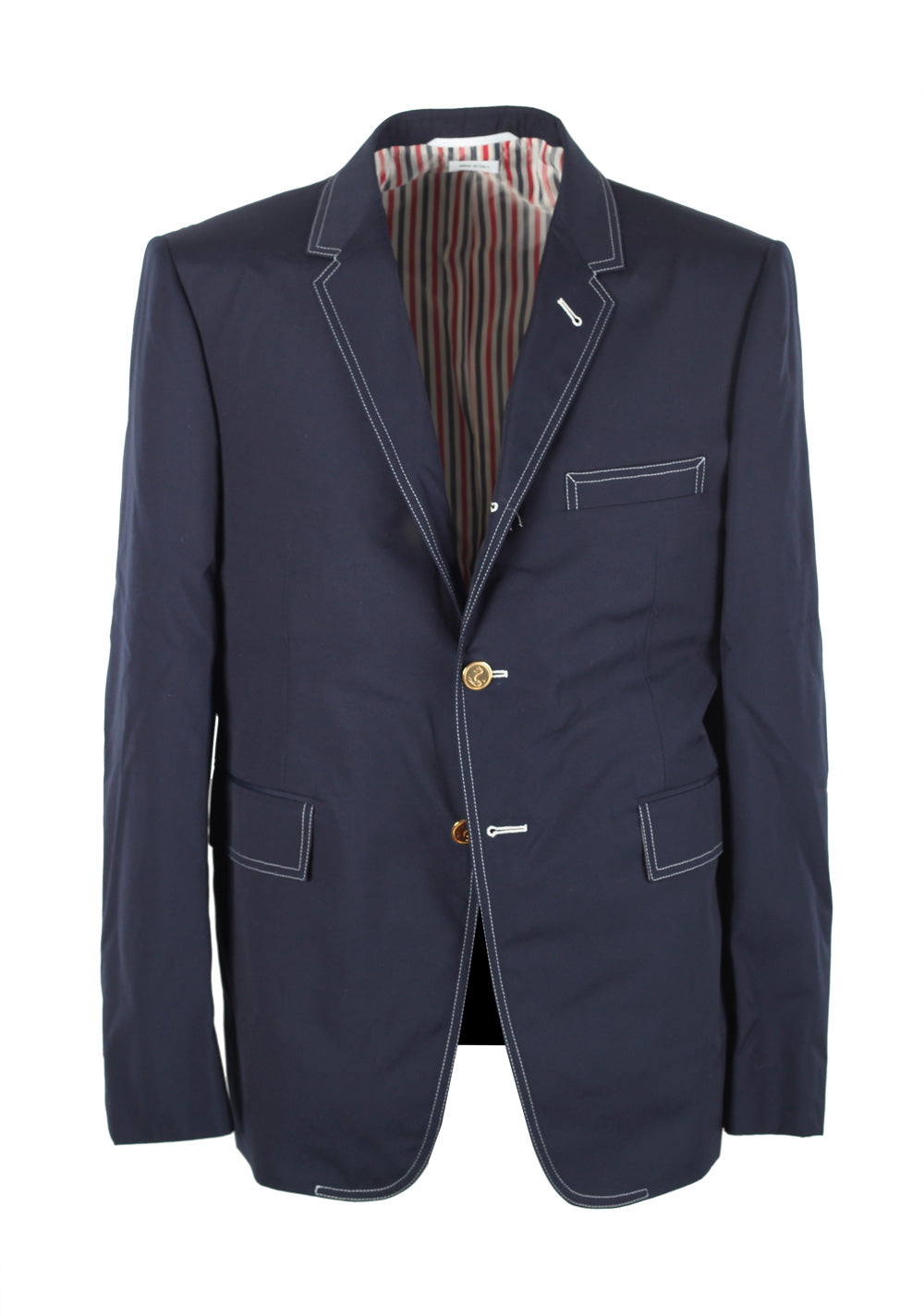 Thom Browne NEW YORK Typewriter Blue Blazer Sport Coat Size 52 / 42 U.S.