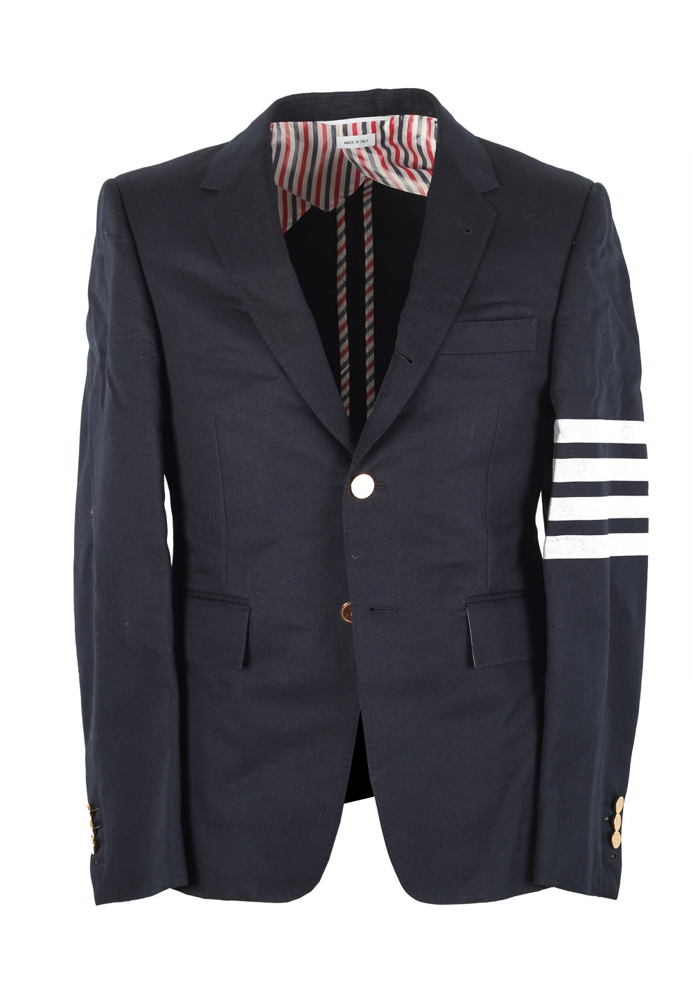 Thom Browne NEW YORK Twill High Armhole Blue Blazer Sport Coat Size 46 / 36R U.S.