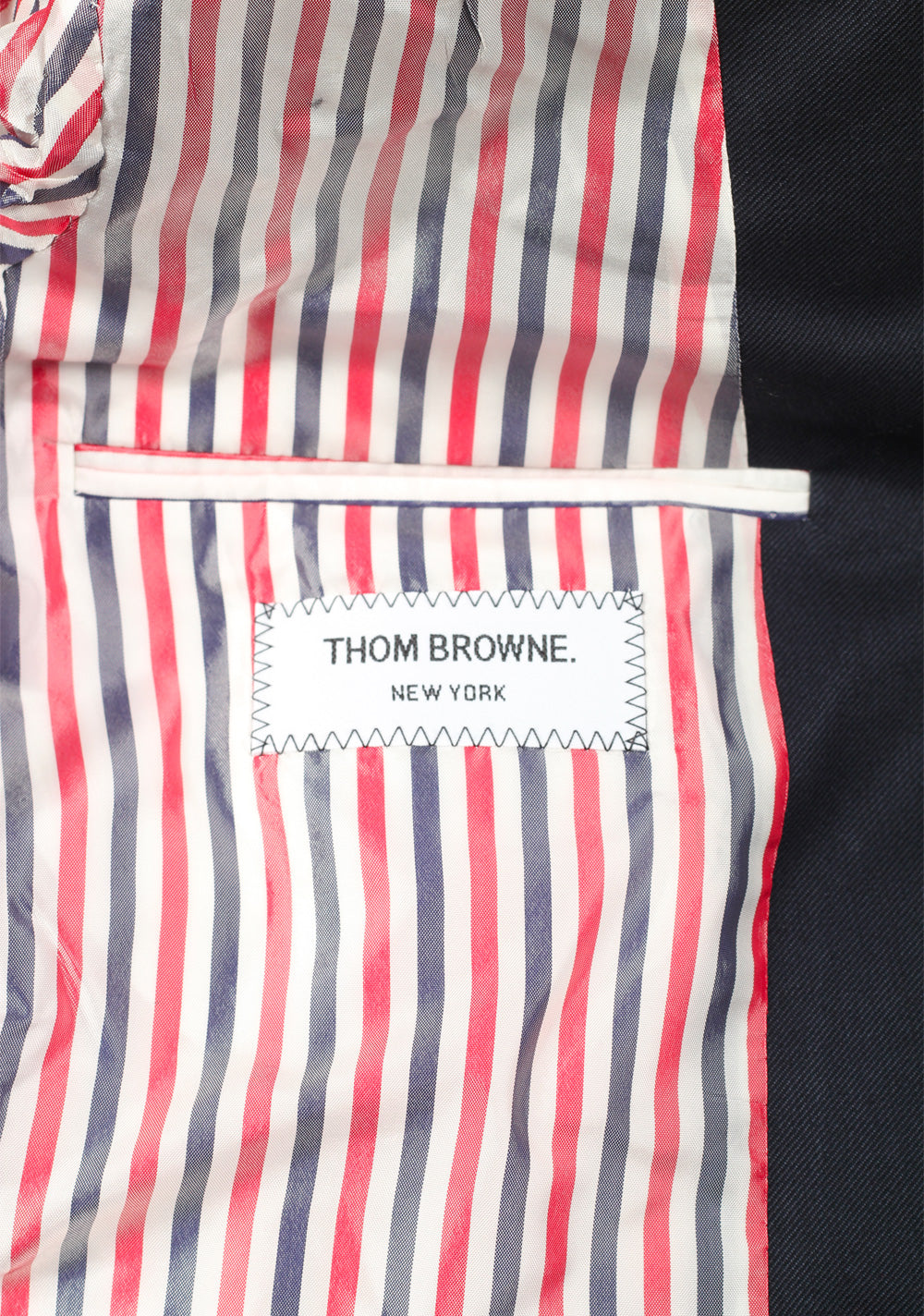 Thom Browne NEW YORK Twill High Armhole Blue Blazer Sport Coat Size 46 / 36R U.S.