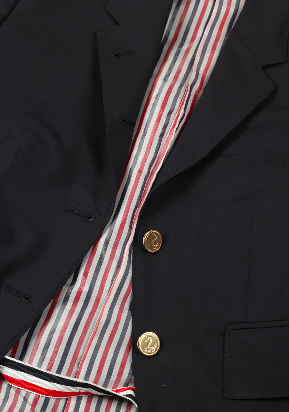 Thom Browne NEW YORK 4 Bar Blue Blazer Sport Coat
