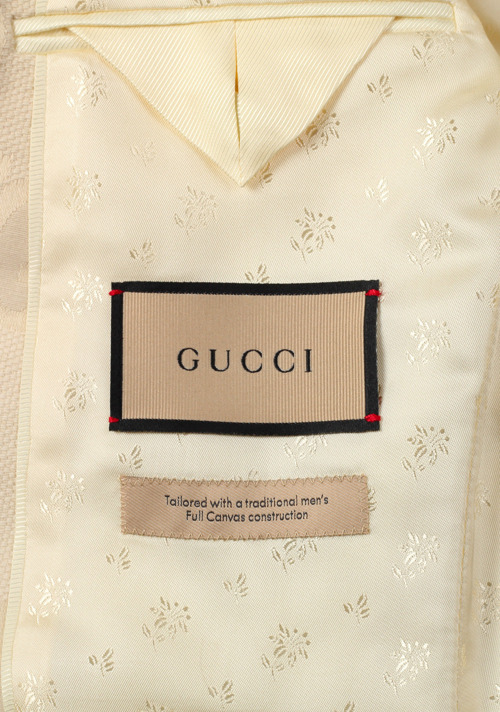 Gucci Off White GG Signature Blazer Sport Coat Size 46 / 0 U.S.