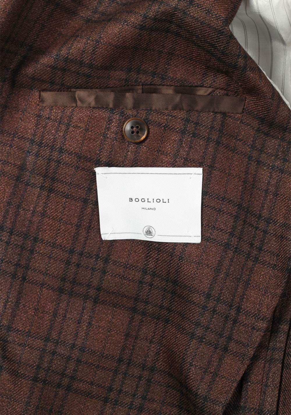 Boglioli K Jacket Brown Checked Sport Coat Size 54 / 44R U.S.