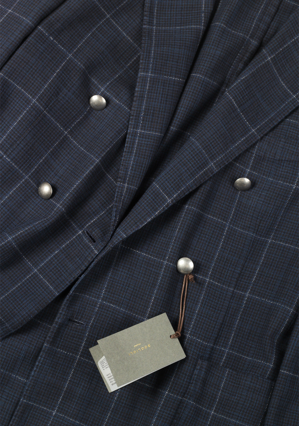 Boglioli K Jacket Checked Double Breasted Sport Coat Size 48 / 38R U.S.
