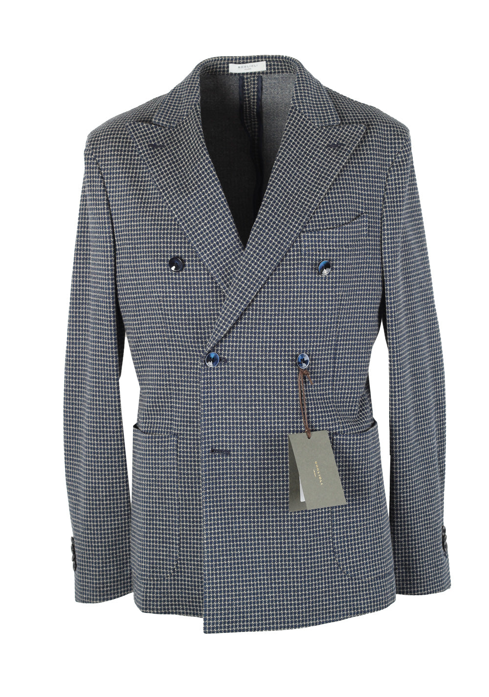 Boglioli K Jacket Blue Double Breasted Sport Coat Size 48 / 38R U.S.
