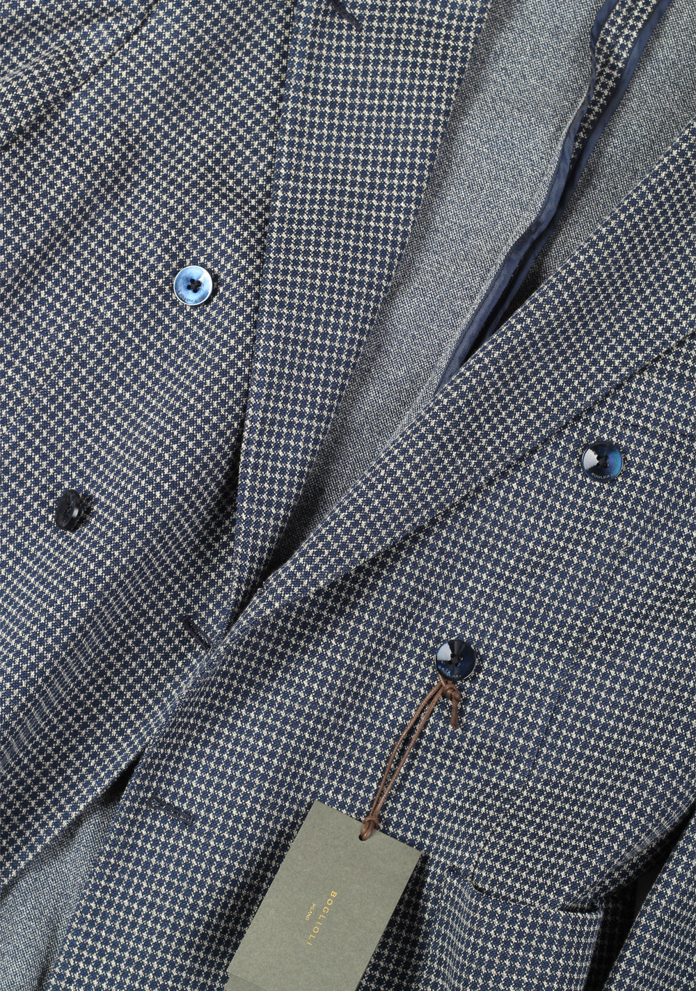 Boglioli K Jacket Blue Double Breasted Sport Coat Size 48 / 38R U.S.