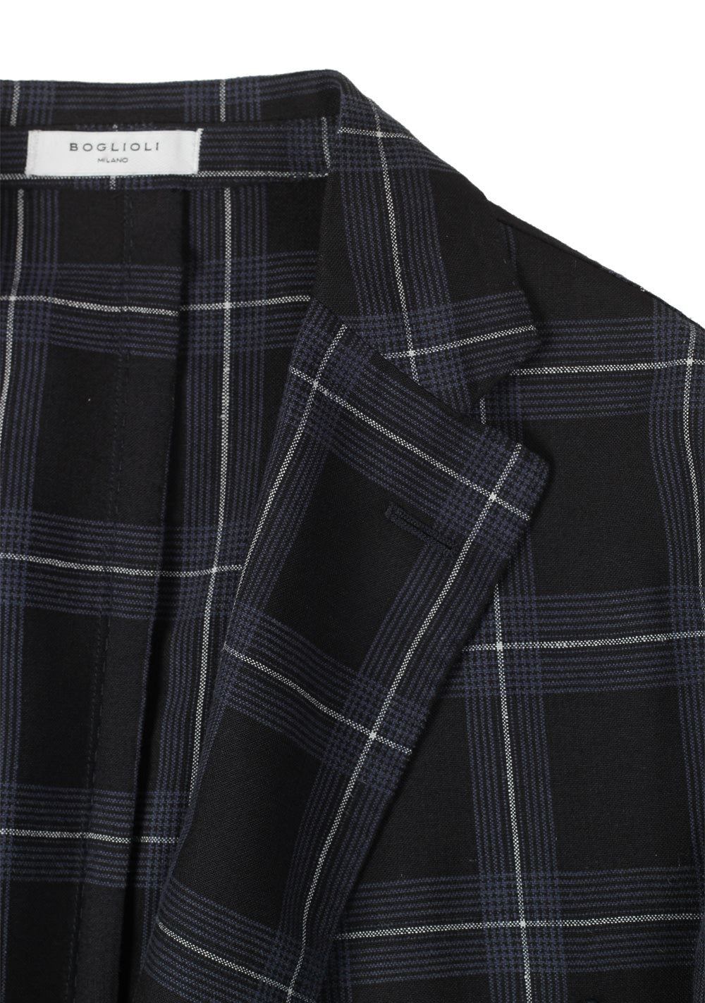 Boglioli K Jacket Black Checked Sport Coat Size 50 / 40R U.S.