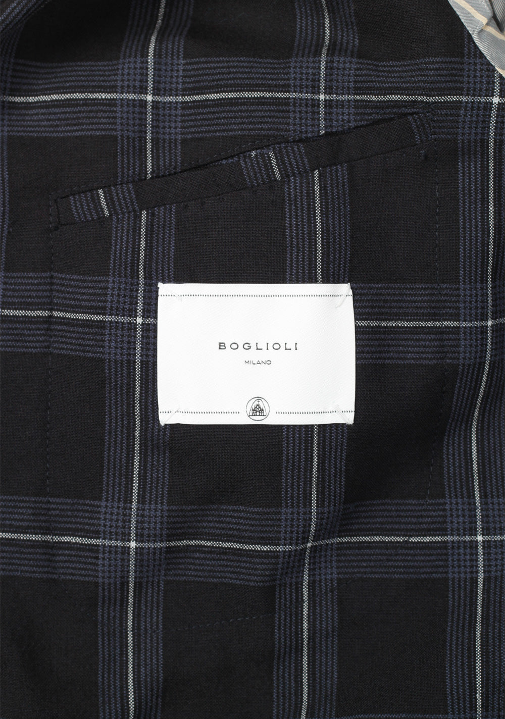 Boglioli K Jacket Black Checked Sport Coat Size 50 / 40R U.S.