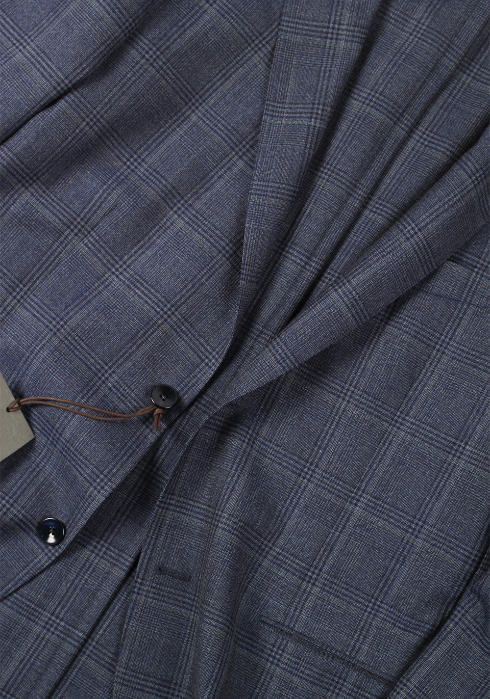 Boglioli K Jacket Blue Checked Suit Size 52 / 42R U.S.