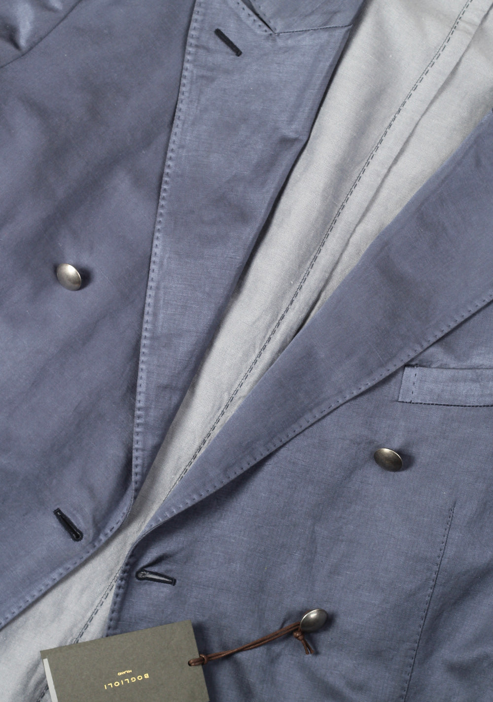 Boglioli K Jacket Blue Double Breasted Sport Coat Size 50 / 40R U.S.