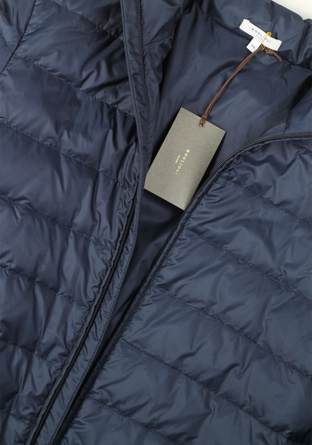 Boglioli Padded Blue Coat Size 48 / 38R U.S.