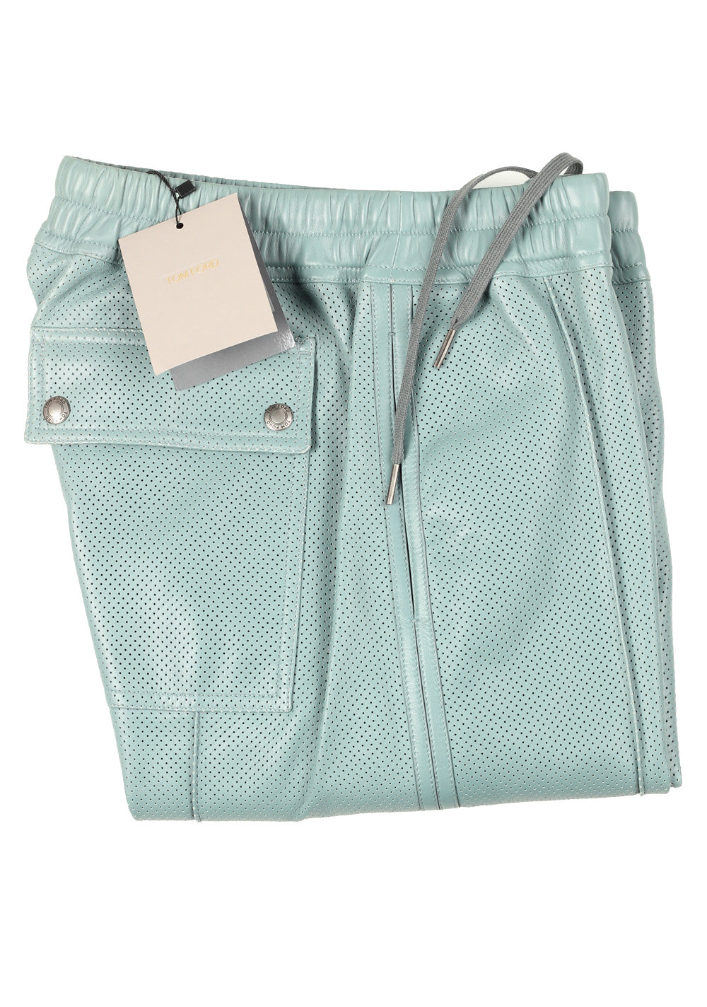 TOM FORD Mint Lamb Leather Trousers