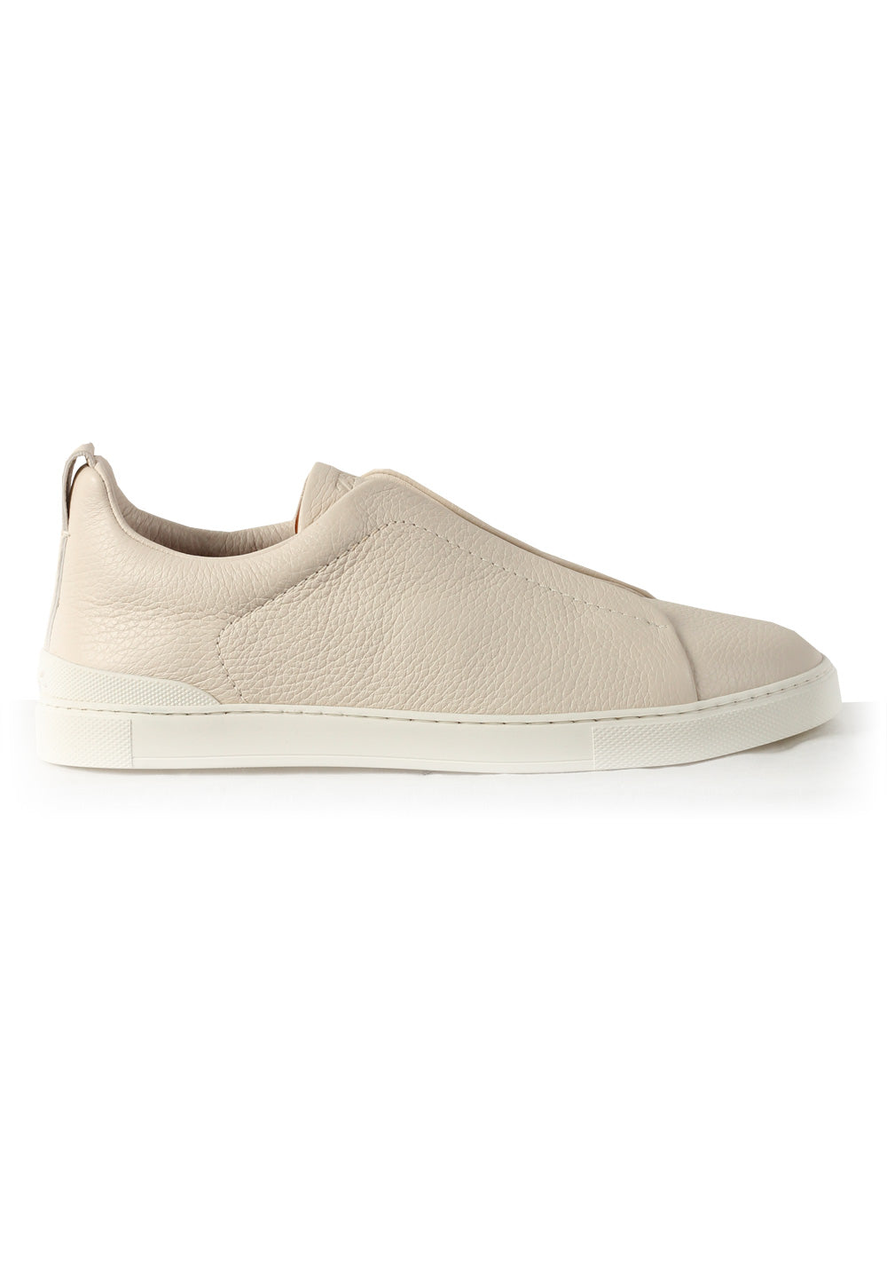 ZEGNA Triple Stitch White Leather Shoes Size 41.5 EU / 7.5 UK / 8.5 U.S.