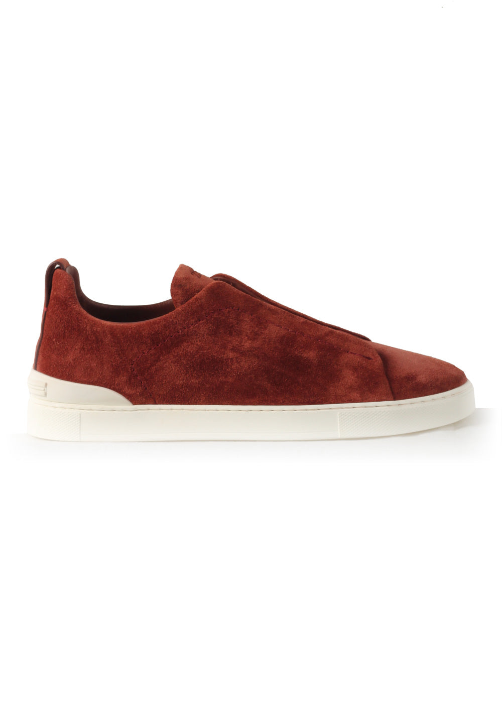 ZEGNA Triple Stitch Brown Suede Shoes