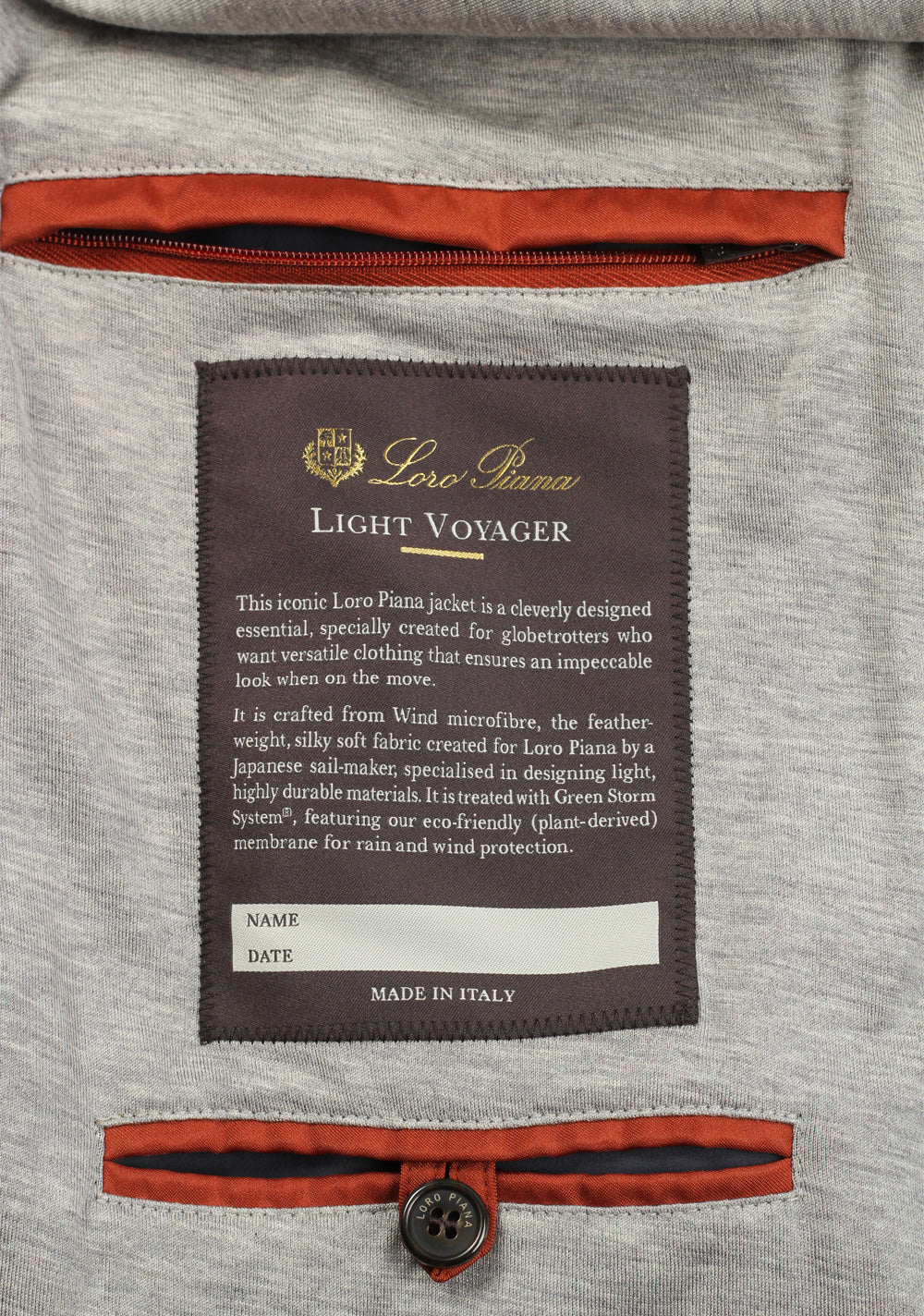 Loro Piana Blue Light Voyager Storm System Coat Size XL / 54 IT / 44R U.S. Outerwear