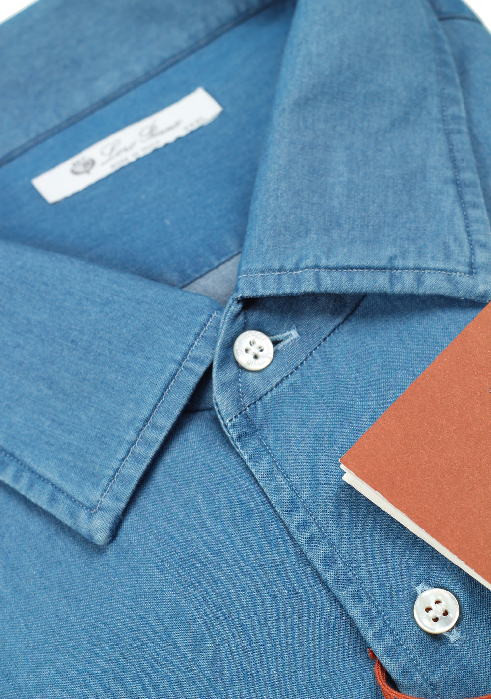 Loro Piana Solid Blue Cotton Shirt Size XXXL / 44 IT / 17,5 U.S.