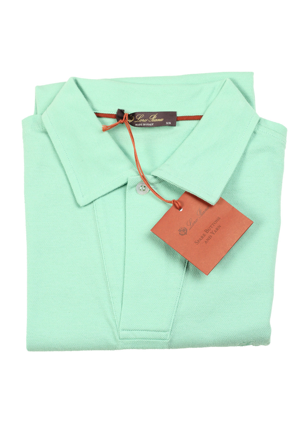 Loro Piana Solid Turquoise Cotton Polo