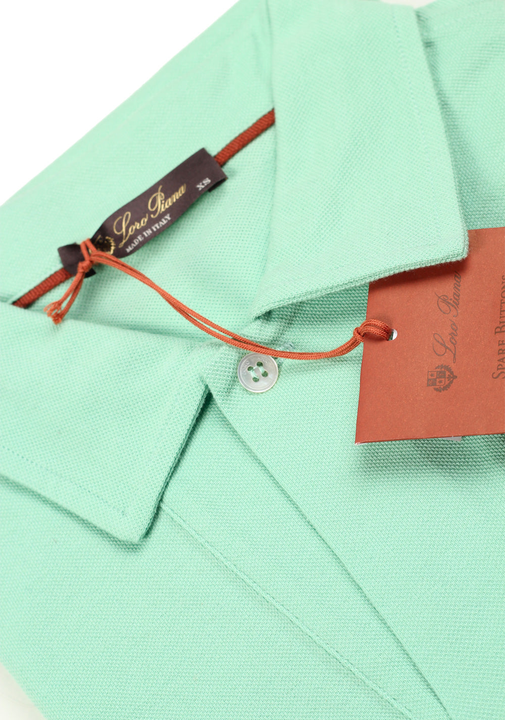 Loro Piana Solid Turquoise Cotton Polo