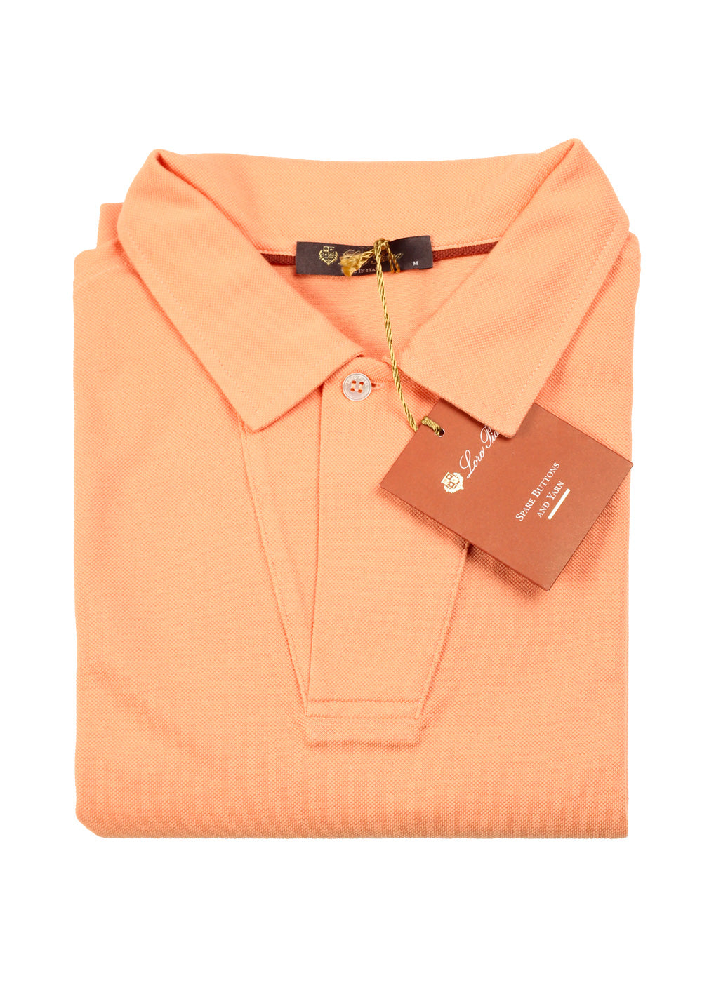 Loro Piana Solid Salmon Cotton Polo Size Medium / 39 IT / 15.5 U.S.