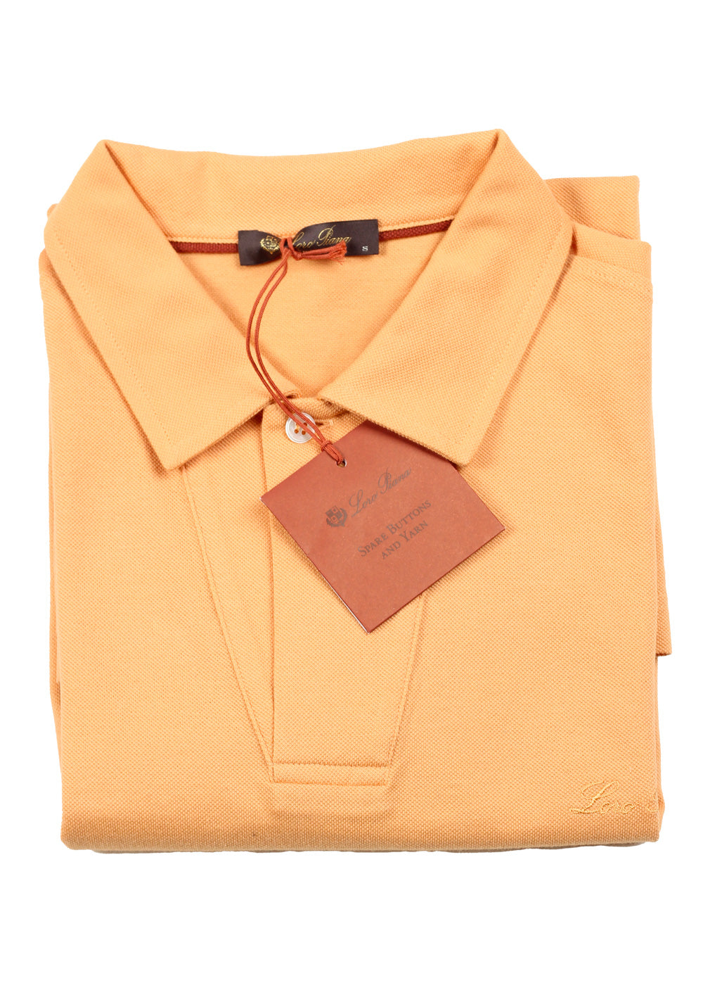 Loro Piana Solid Salmon Cotton Polo