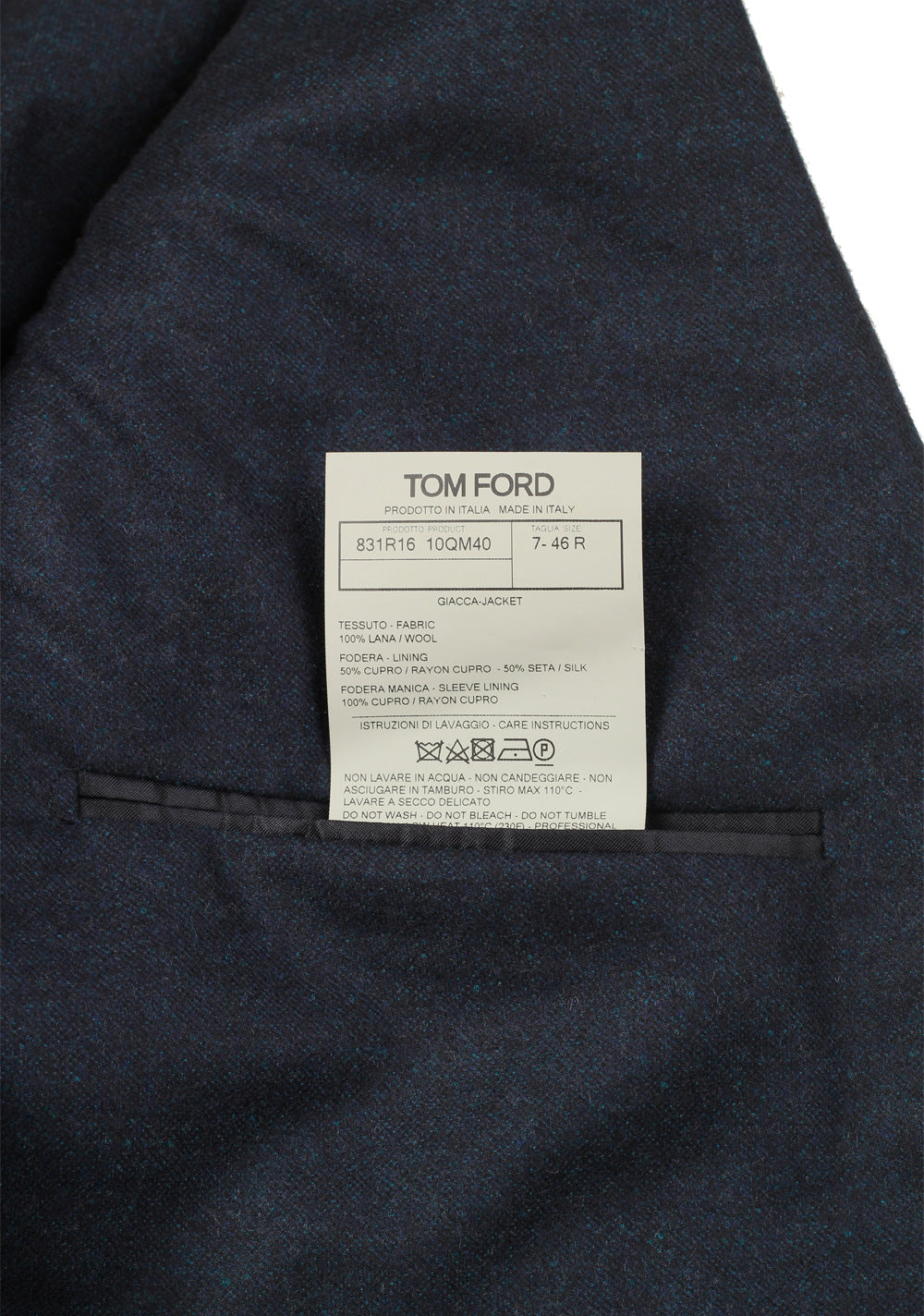 TOM FORD Atticus Blue Sport Coat Size 46 / 36R U.S.