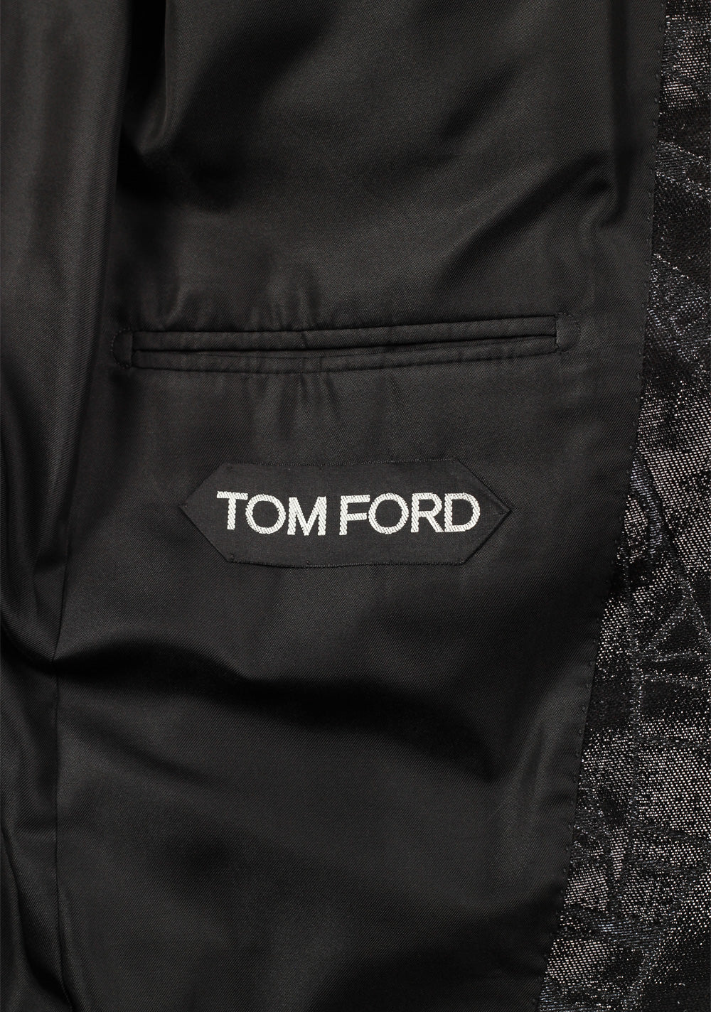 TOM FORD New Spencer Black Floral Tuxedo Suit Size 46 / 36R U.S.