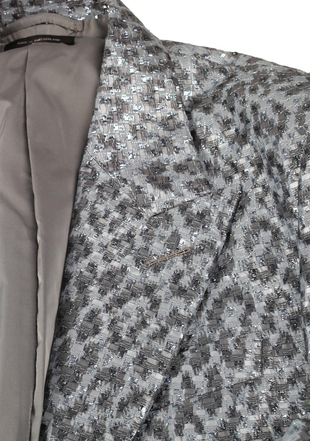 TOM FORD Cooper Silver Tuxedo Dinner Jacket Size 46 / 36R U.S.
