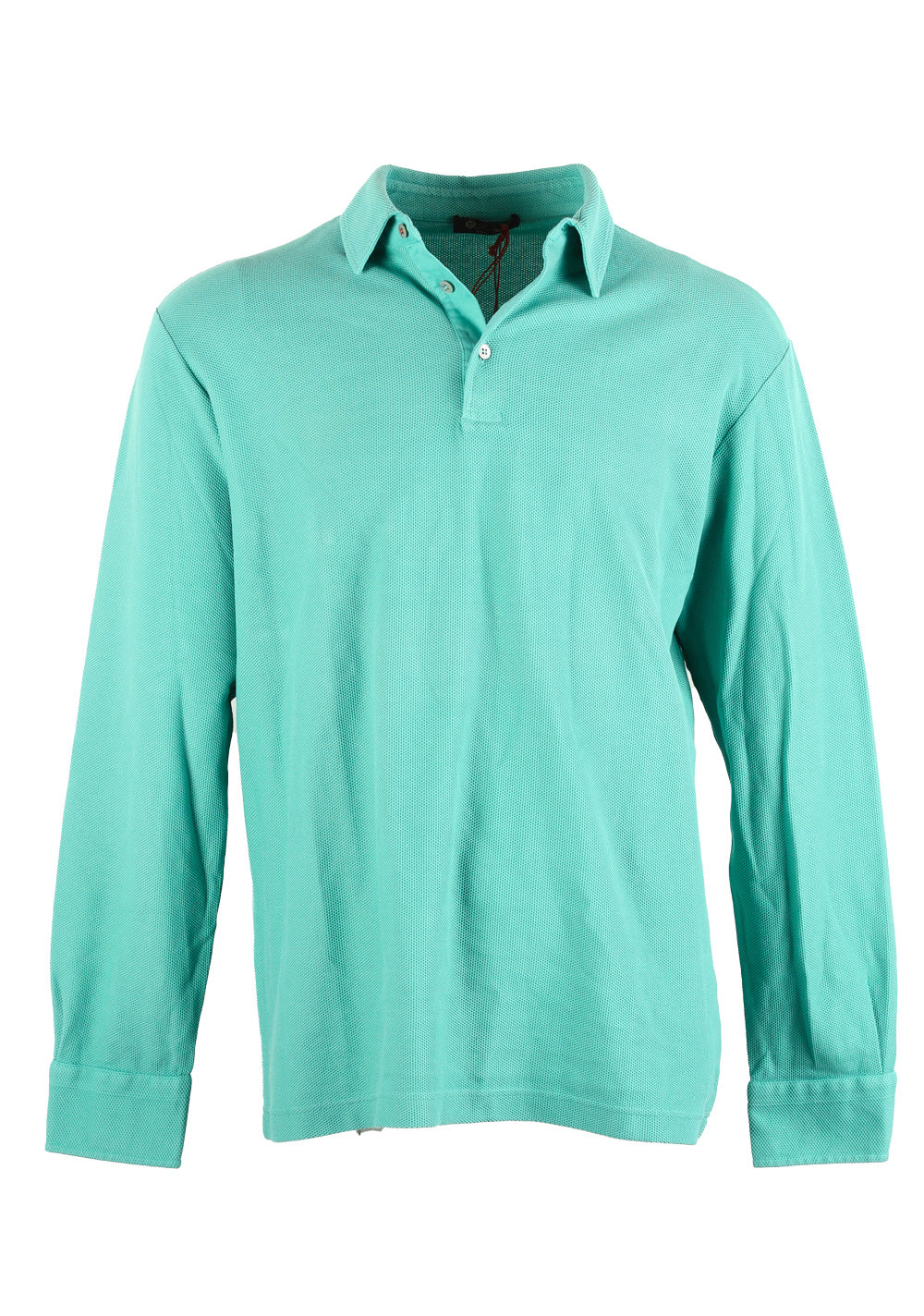 Loro Piana Long Sleeve Mint Green Polo Size XL / 54 IT / 44R U.S.