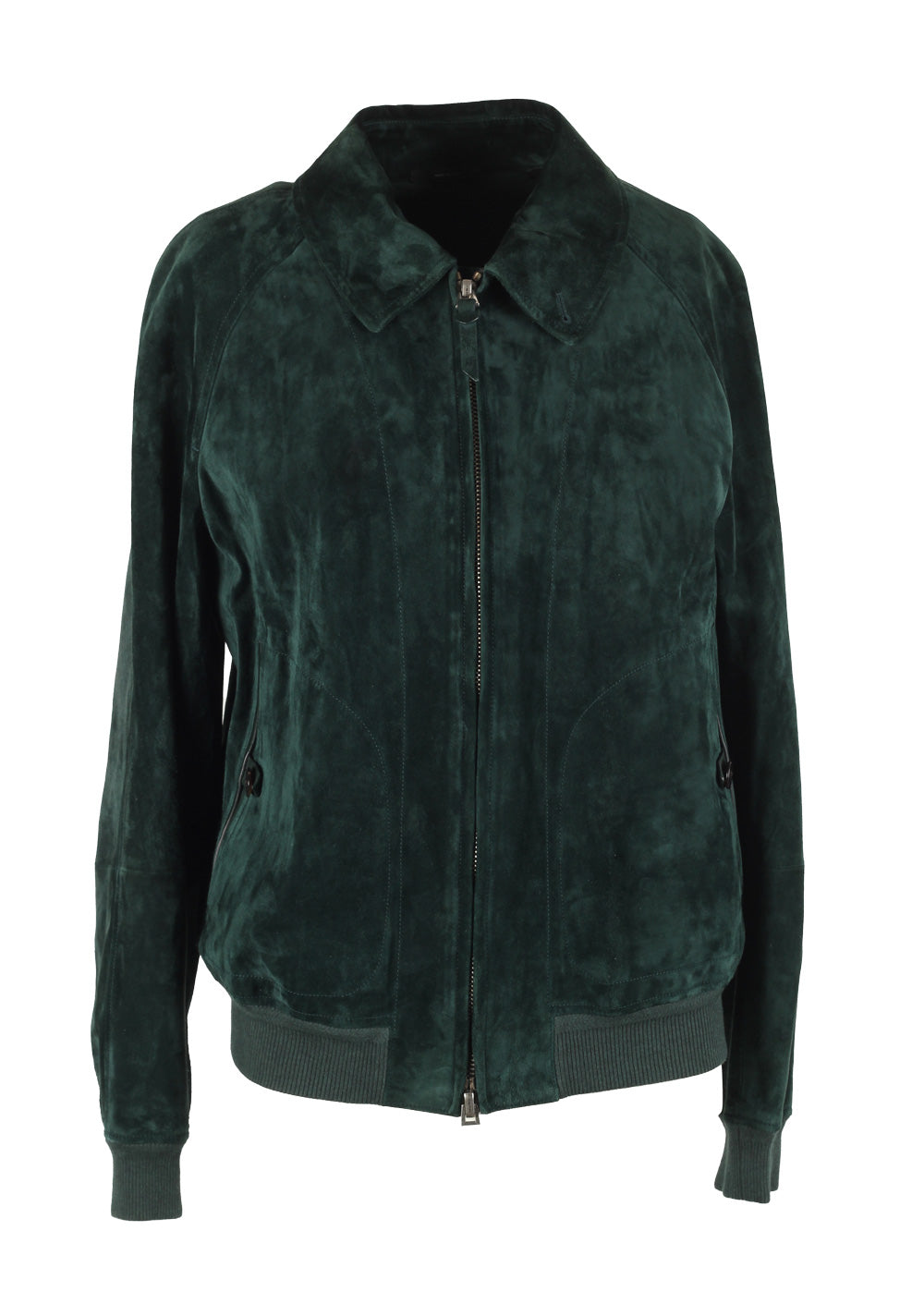 TOM FORD Green Cashmere Suede Zip Collar Blouson Size 52 / 42R U.S.
