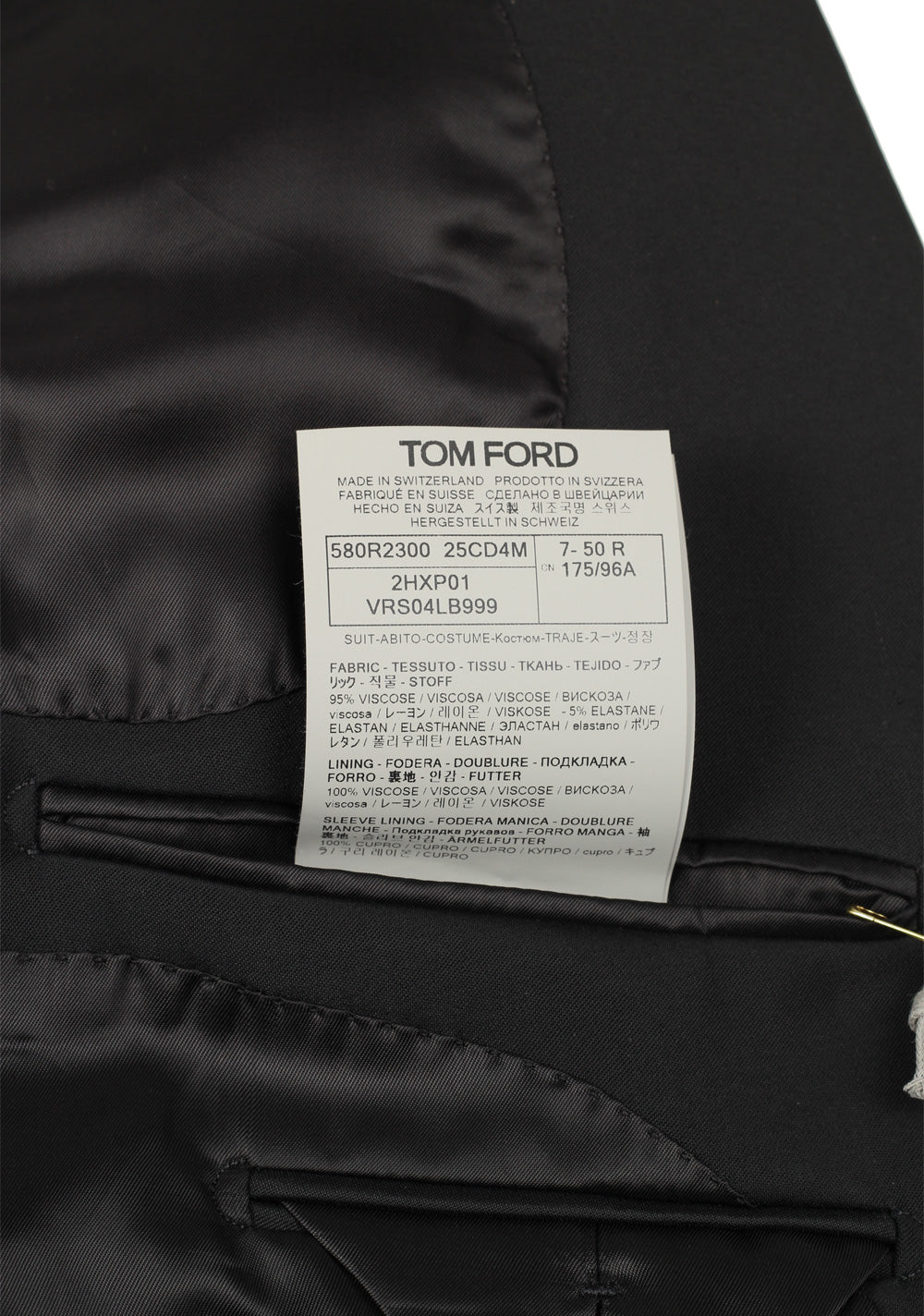 TOM FORD Cooper Black Double Breasted Suit Size 50 / 40R U.S.