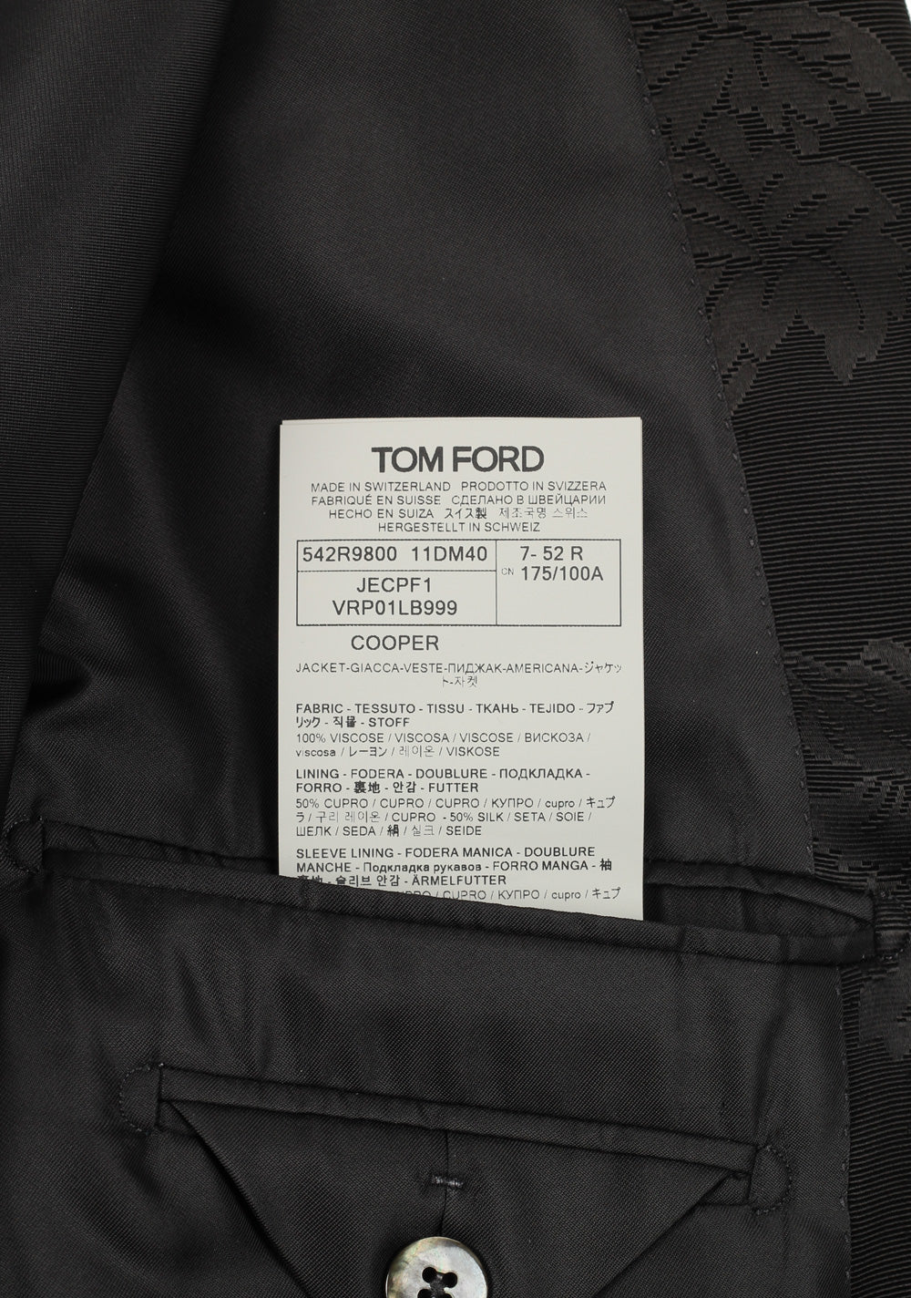 TOM FORD Cooper Floral Tuxedo Cocktail Dinner Jacket Size 52 / 42R U.S.
