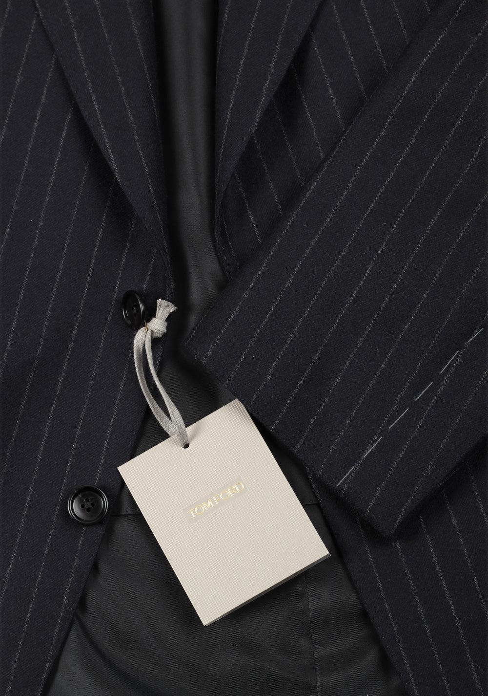 TOM FORD Shelton Striped Blue Suit Size 54 / 44R U.S. In Wool