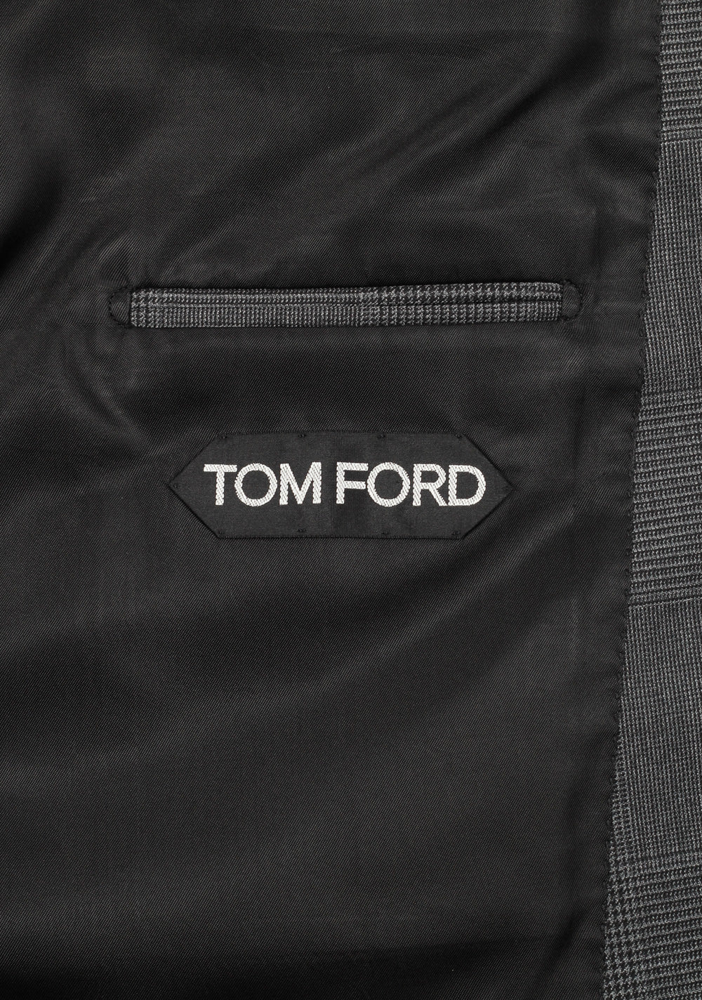 TOM FORD Shelton Gray Checked Suit Size 54 / 44R U.S. In Wool