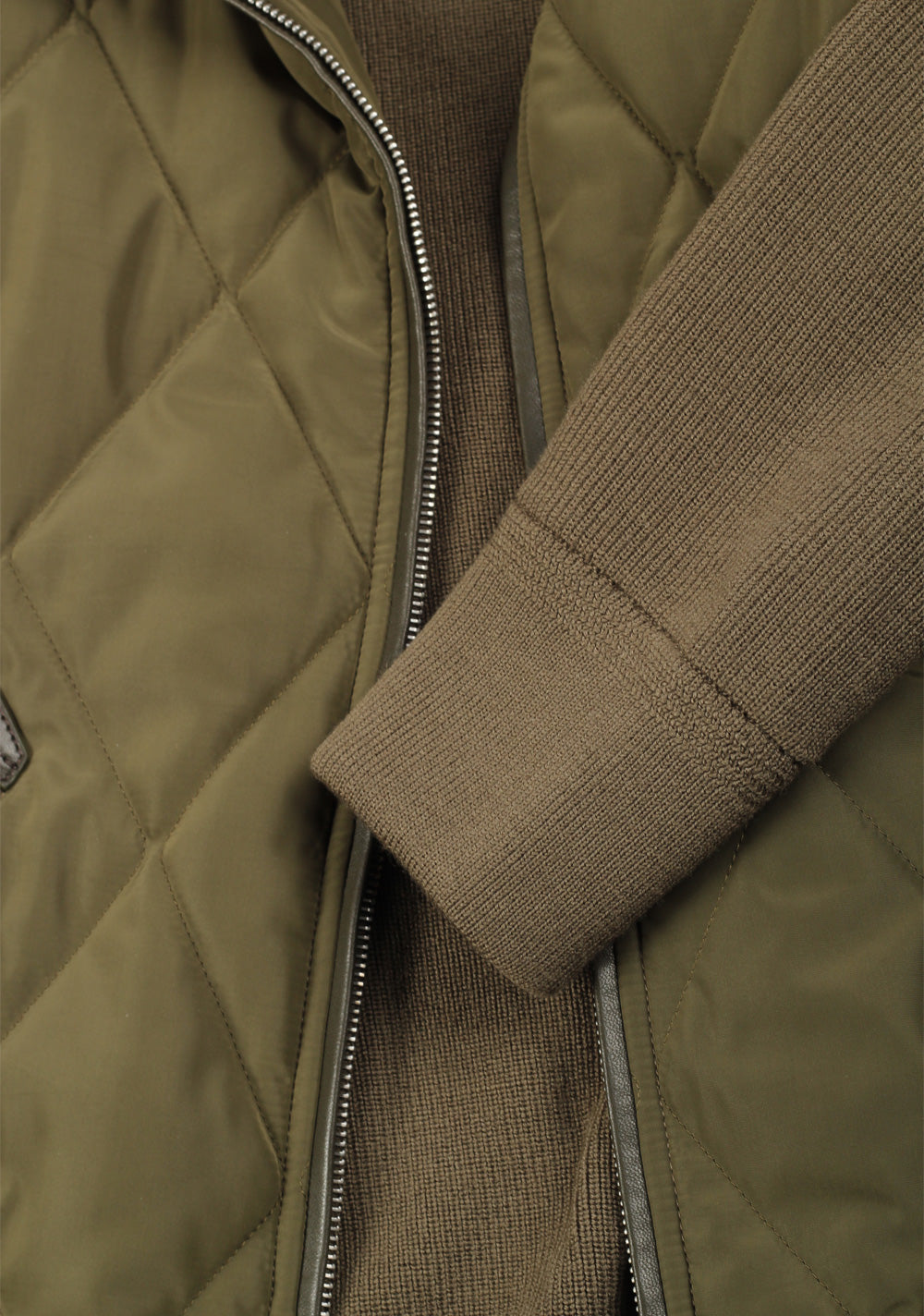 TOM FORD Green Quilted Front Knit