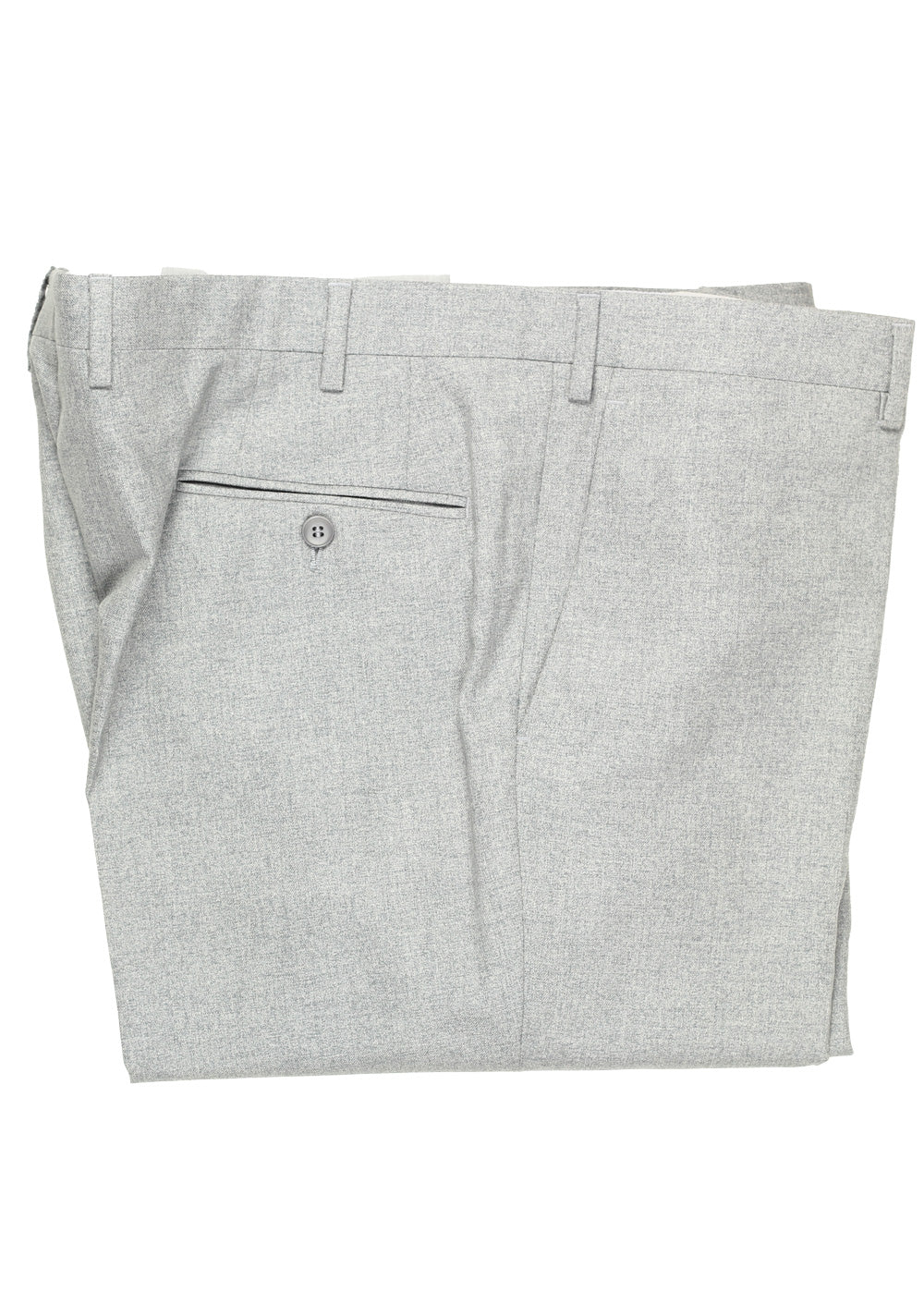 Brioni Light Gray Megeve Slim Trousers Size 56 / 40 U.S. In Wool