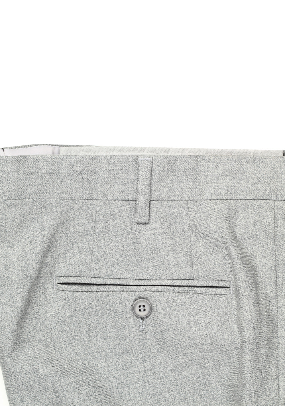 Brioni Light Gray Megeve Slim Trousers Size 56 / 40 U.S. In Wool
